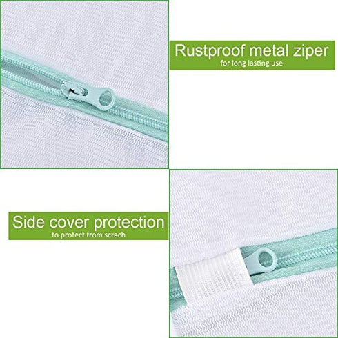 OTraki 2 Pack Large Mesh Laundry Bags 43 x 35 inch Delicate Wash Bag Big Camping Travel Dorm Heavy Duty Zipper Net Bags for Washing Sweater, Bedding, Robes, Blanket, Jumbo Toys