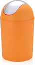 6 Piece Bathroom Accessories Set,Plastic Bath Ensemble Bath Set Lotion Bottles, Toothbrush Holder, Tooth Mug, Soap Dish, Toilet Brush, Trash Can (Orange)