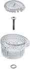 Moen 100710 Posi-Temp One-Handle Tub and Shower Replacement Knob Handle Kit, White and Chrome Knob Insert