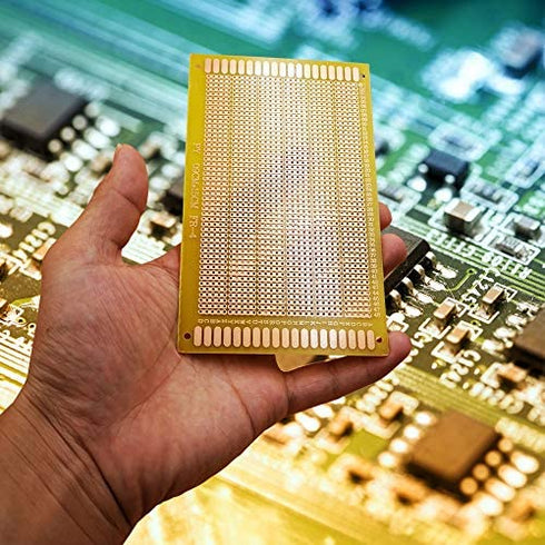YUNGUI 5PCS Perf Board Stripboard,9X15cm Copper Circuit Board Single Sided PCB Board Breadboard For DIY Arduino Soldering and Electronic Experiment