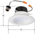 Halo LT460WH6950R LT 4 in. White Integrated Ceiling Light Retrofit 5000K Daylight LED Recessed Trim, 4 inch