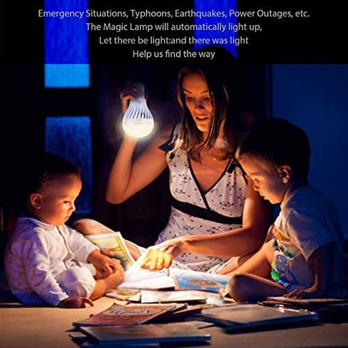 BSOD LED Magic Bulbs Self-Charging Emergency Lightbulb eBulb Cool White for Home Power Failure with Remote Controller Rechargeable Battery E26 Camping Lamp Indoor Outages Lighting Flashlight