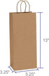 BagDream Kraft Paper Bags 5.25x3.25x13 Inches 50Pcs Wine Bags Paper Gift Bags Kraft Bags Retail Bags Brown Paper Wine Bags with Handles Bulk