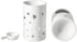 T4U Ceramic Tealight Candle Holder Oil Burner, Essential Oil Incense Aroma Diffuser Furnace Home Decoration Romantic White Set of 2, Star Pattern