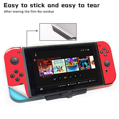 oqpa for Nintendo Switch Skin Cute Kawaii Cartoon Character Design Sticker, Funny Fun Fashion Cool Switch Game Skins for Girls Boys Kids Stickers+Tempered Glass Film for Nintendo Switch Pink Unicorn