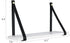POTEY White Floating Shelves Wall PU Leather Strap for Bathroom Bedroom, Living Room, Kitchen, Set of 2 Solid Wood Hanging Plant Shelf Over Toilet, Modern Home Décor
