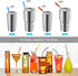 StrawExpert 16 Pack Rose Gold Reusable Metal Straws with Silicone Tip & Travel Case & Cleaning Brush,Long Stainless Steel Straws Drinking Straw for 20 and 30 oz Tumbler