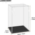 LANSCOERY Clear Acrylic Display Case Assemble Countertop Box Cube Organizer Stand Dustproof Protection Showcase for Action Figures Toys Collectibles (4x4x6inch; 10x10x15cm)