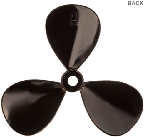 Nautical Ship Propeller Metal Home Wall Decor Distressed Finish, Bronze, brown, gold, 14"