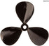 Nautical Ship Propeller Metal Home Wall Decor Distressed Finish, Bronze, brown, gold, 14"