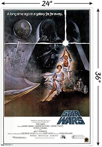 Trends International 24X36 Star Wars: A New Hope - Original One Sheet Wall Poster, 24" x 36", Unframed Version