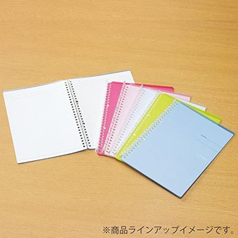 Kokuyo Campus Easy-Carry Slim Binder"Smart-Ring" A5 20-Ring Set of 3 (Light Pink, Light Blue & Clear, A5)