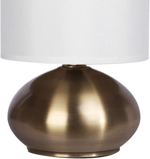Catalina 18581-001 Transitional 2 Pack Matching Small Touch Table Lamp Set, 9.25, Classic Antique Brass, 2 Count