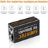 Shentec 9V Rechargeable Lithium Batteries, 800mAh Low Self-Discharge Square 9 Volt LithiumBattery for Alarms, Wireless Microphones, Smoke Detectors, Toys, Flashlights and More(4-Pack)