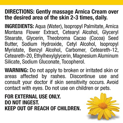 Real Relief Arnica Cream 4 oz Soothing Cream (Pack of 1)