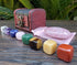 Chakra Self Love Healing Crystal Collection in Treasure Chest, 9 PCS 1 Large Rose Quartz Palm Stone 8 Chakra Tumbled Stones Guide Self-Love Affirmations The Sacred Gift,Self Worth,Spirituality