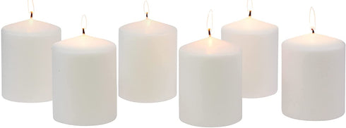 Stonebriar 35 Hour Long Burning Unscented Pillar Candles, 3x4, White