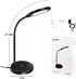 Desk Lamp with Wireless Charger, LED Desk lamp with USB Charging Port, 5 Lighting Modes 10 Brightness Levels, Sensitive Control Eye-Caring Office Lamp Black