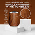 BrüMate Uncork'd XL MÜV - 100% Leak-Proof 14oz Insulated Wine Tumbler with Lid - Vacuum Insulated Stainless Steel Wine Glass - Perfect For Travel & Outdoors (Walnut)