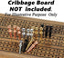Cribbage Pegs Friends and Family Pack - Premium Metal Cribbage Pegs Set of 72 in Four Colors; 1? Tall; Fit 1/8 Holes, Red Velveteen Pouch, Bundled Items