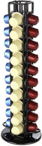 Lily's Home Countertop Coffee Capsules Holder Carousel Compatible with Nespresso Cups, Holds up to 40 Pods, (Coffee pods are not included). Black