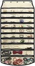 BB Brotrade Hanging Jewelry Organizer,Accessories Organizer,74 Pocket Organizer for Holding Jewelries (Beige-74 Pocket)
