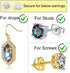14K Real Solid Gold Earring Backs Hypoallergenic Soft Clear Silicone Earrings Backings Ear Piercing Replacements Secure Safety for Studs Drop Comfortable