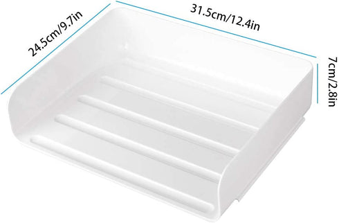 Stackable Desktop Document Letter Tray Organizer Accessories Paper Tray, Multi-Layer File Sorter Storage Paper Holder Stylish (2 Pack)