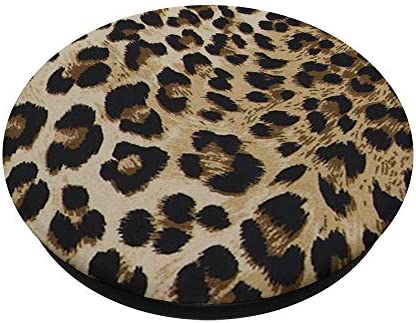 Cute Leopard Print Pattern Fashion Black Design Color PopSockets PopGrip: Swappable Grip for Phones & Tablets
