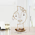 Vermkrey Metal Female Face Jewelry Display Rack Jewelry Tower Display Stand Storage Shelf Necklace Desktop Decoration Hanging Jewelry Rack, Gold