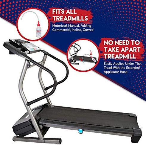 Treadmill Belt Lubricant | 100% Silicone | USA Made | No Odor & No Propellants | Applicator Tube for Full Belt Width Lubrication at a Controlled Flow-So Easy