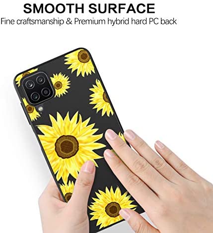 BENTOBEN Samsung A12 Case, Galaxy A12 Case, Slim Fit Glow in The Dark Soft Flexible Bumper Protective Shockproof Anti Scratch Non-Slip Cute Phone Cases for Samsung Galaxy A12, Sunflower Design