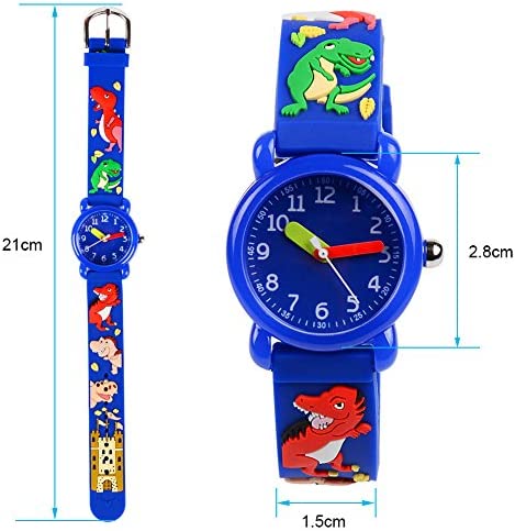 Venhoo Kids Watches 3D Cartoon Waterproof Silicone Children Wrist Watch Child Gifts for 3-10 Little Girls Boys Child-Track