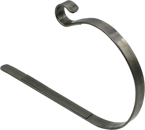 Elf Logic - 4 Pack Christmas Stocking Holder - Large Elegant, Adjustable, Metal Stocking Hook - Low Profile Christmas Fireplace Hooks/Mantle Clips for Mantles Between 3 and 5 inches. (4 Pack)