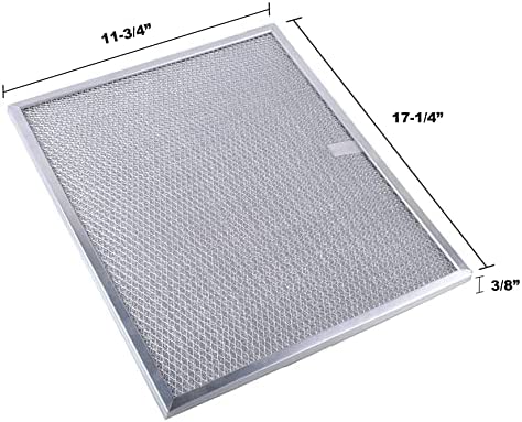 Broan Model BPS1FA36 Range Hood Filter 11-3/4" X 17-1/4" X 3/8" Replacement for NuTone Allure 36" WS1 and Broan QS1 36-Inch Filter Aluminum (2-Pack)