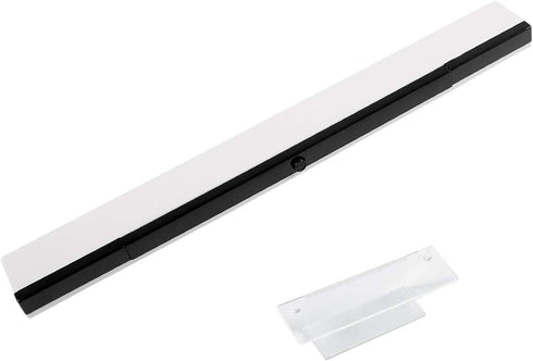 Aokin Sensor Bar for Wii, Replacement Wireless Infrared Ray Sensor Bar for Nintendo Wii and Wii U Console, Includes Clear Stand, White