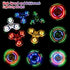 FIGROL Fidget Spinner, Light Up Party Favor Finger Spinner, LED Rainbow Crystal Finger Toy, Hand Fidget Spinner Toy for Relief Stress Reducer for Kids-Pink