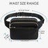 ZORFIN Fanny Packs for Women Men Fashion Waist Pack Bag Multi-Pockets Large Capacity Hip Bum Bag for Travel Festival Cycling Running Hiking (Black2)