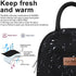 BALORAY Lunch Bag for Women Men Insulated Lunch Box for Adult Reusable Lunch Tote Bag for Work, Picnic, School or Travel (Solid Black)