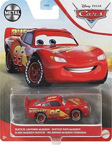 Disney Cars Toys Rust-eze Lightning McQueen, Miniature, Collectible Racecar Automobile Toys Based on Cars Movies, for Kids Age 3 and Older, Multicolor