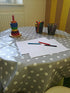 Baby Splat Mat High Chair Floor Mat Plastic Grey with White Dots Waterproof Large Stylish (Size 51"x 44")