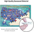 Wooden United States Map Puzzle for Kids Ages 4-8 Learning USA Map 60 Pieces United States Map Christmas Floor Puzzles for Kids Ages 3-5