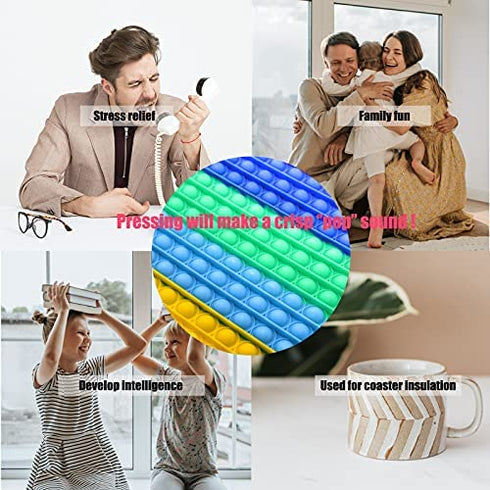 J.Y.Memorize Extra Large Pop 256 Bubbles Fidget, Biggest Pop World Largest Pop 400 200 1000 2000 Bubbles, Square Super Pop Big Popping Popper Poppet Fidget Grande Massive Pop XL 12 inch Pop 30cm