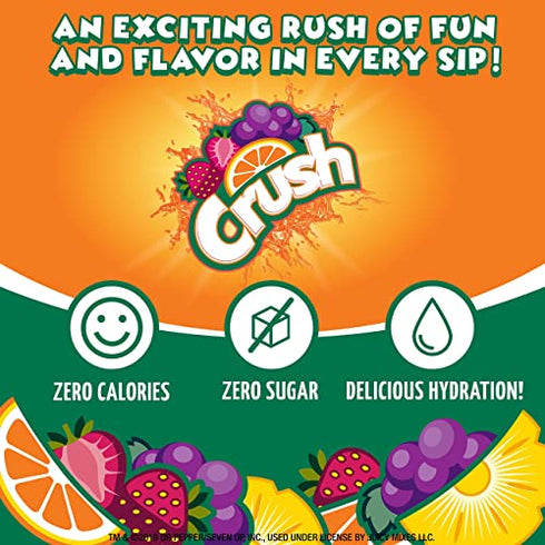 Crush, Variety Pack, Liquid Water Enhancer – New, Better Taste! (4 Bottles, Makes 96 Flavored Water Drinks) – Sugar Free, Zero Calorie