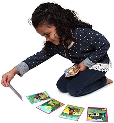 eeBoo: Animal Village Create A Story Pre-Literacy Cards, 36 Cards Included in the Set, Encourages Imagination, Creativity and Story-Telling, For Ages 3 and up
