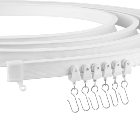 Z-Color Flexible Bendable Ceiling Curtain Track, Curved Ceiling Track for Curtains, Room Divider Ceiling Track Rail System (2 Meters /6.6 FT)