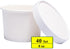 Belinlen Paper Ice Cream Cups with Paper Lids, Paper Hot/Cold Soup Cups with Lids (White) (40, 8 oz)