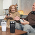 Daddy’s and Mommy’s Sippy Cup Travel Tumbler Set, Father’s Day Christmas Gifts for New Parents Dad Mom Papa Mama Anniversary, Insulated Stainless Steel Travel Tumbler with Straw(20oz, Black and White)