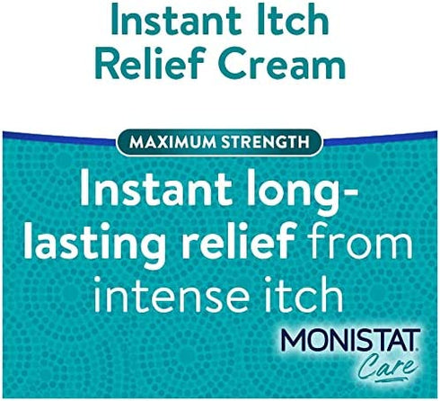 Monistat Care Instant Itch Relief Cream-Max Strength - Cools & Soothes, (Packaging may vary), White, 1 Oz