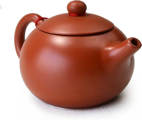 Teapot Chinese Yixing Clay Xishi Pot 7oz /200ml Zisha ZiNi Gongfu cha for Loose Tea (Red brown)